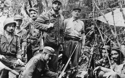 Fidel Castro and his men in the Sierra Maestra, 2 December 1956