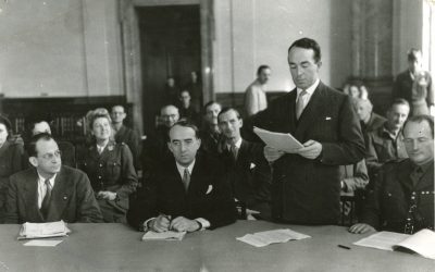 The Nuremberg Trials - Handing over the indictment to the tribunal, 18 October 1945