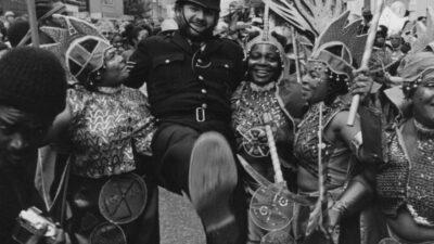 Women and police at Notting Hill Carnival