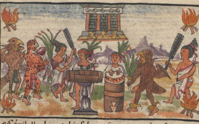 Celebrations during Moctezuma's coronation according to the Durán Codex