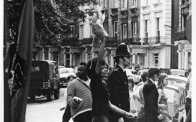 Barbara Beese during the demonstration of 9 August 1970