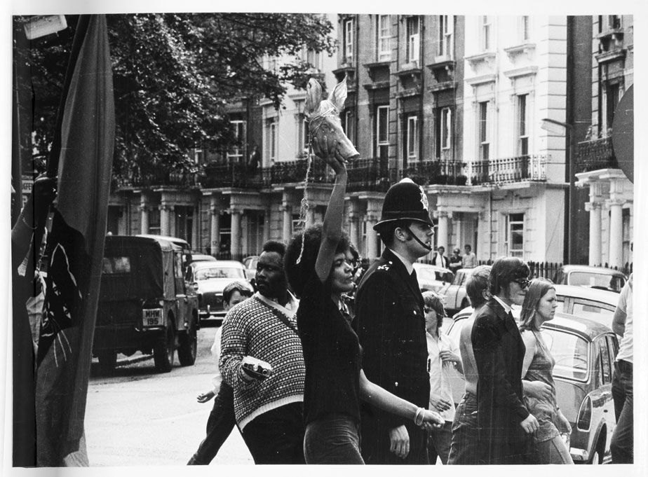 Barbara Beese during the demonstration of 9 August 1970