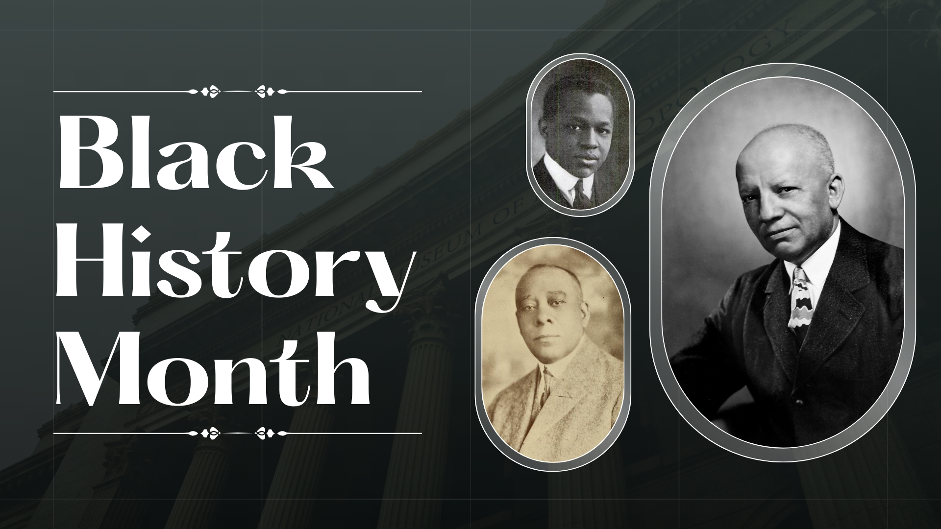 Dr Carter G. Woodson, George Cleveland Hall and Alexander L. Jackson