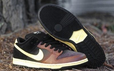 Nike black and tan trainers