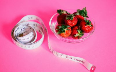 strawberries and measuring tape