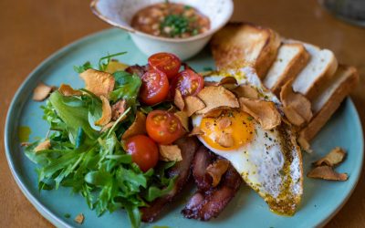 cooked food on table